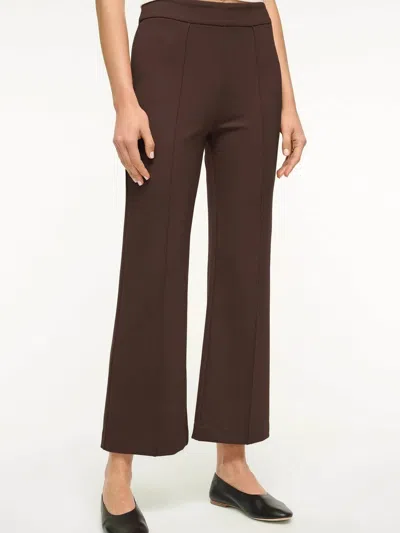 Staud Pantalone Knack Dark Chocolate In Brown