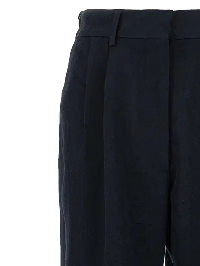 Blazé Milano Pleated Pocket Straight Trousers In Blue