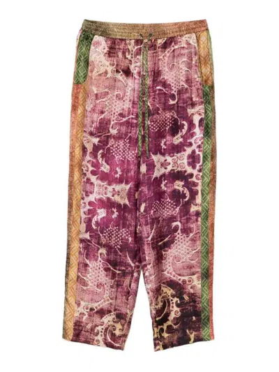 Pierre-louis Mascia Pierre Louis Mascia Printed Silk Trousers In Multi