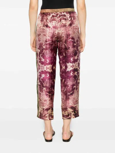 Pierre-louis Mascia Pierre Louis Mascia Printed Silk Trousers In Multi