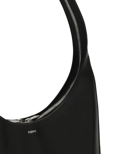 Coperni Rounded Medium Shoulder Bag In Smooth Calfskin Leather In Black