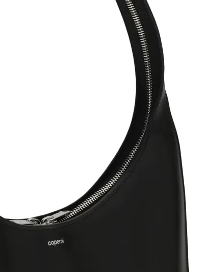 Coperni Rounded Medium Shoulder Bag In Smooth Calfskin Leather In Black