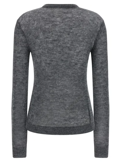 Coperni Grey Buckle Cut-out Sweater In Gray