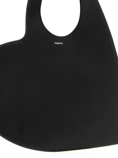 Coperni Heart-shaped Black Bag With Adjustable Shoulder Strap In Black