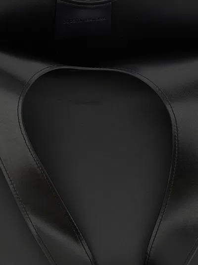 Coperni Heart-shaped Black Bag With Adjustable Shoulder Strap In Black