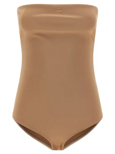 Courrèges Courreges Women Lingerie Bustier Bodysuit In Brown