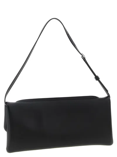 Courrèges Rectangular Shoulder Bag Adjustable Strap In Black