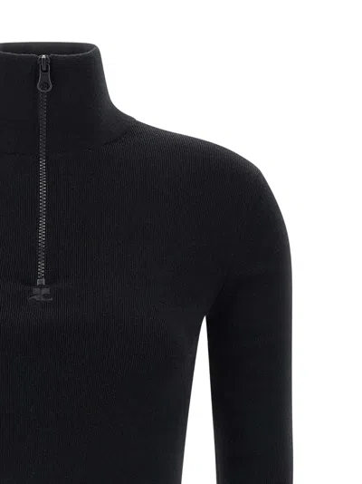 Courrèges Courreges Women Wool Knit Dress In Black