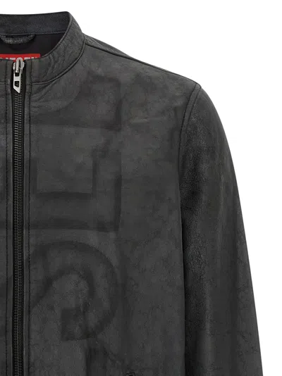 Diesel L-evert-a Puffer Jackets Gray In Gray