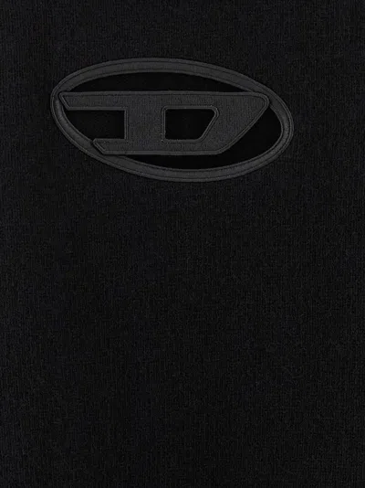 Diesel M-areesa Slim Cut-out Logo Sweater In Black