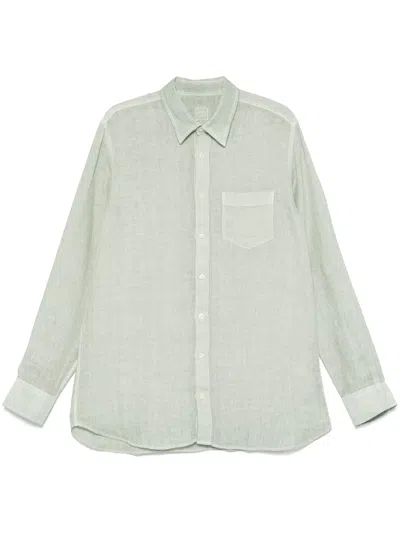 120% Lino Linen Shirt In Green