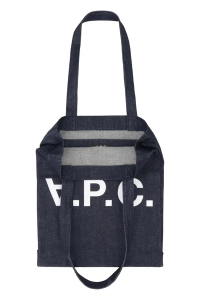Apc A.p.c. Laurel Denim Tote In Black