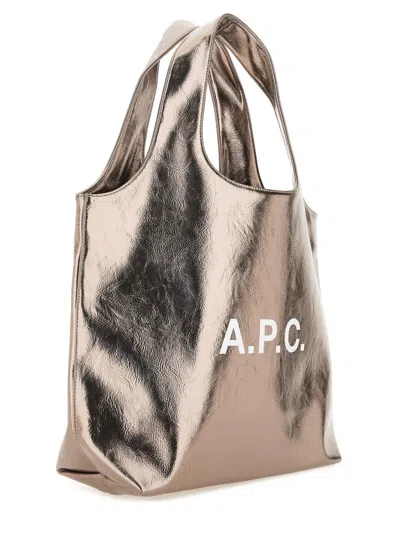 Apc A.p.c. Silver Shoulder Bag In Silver