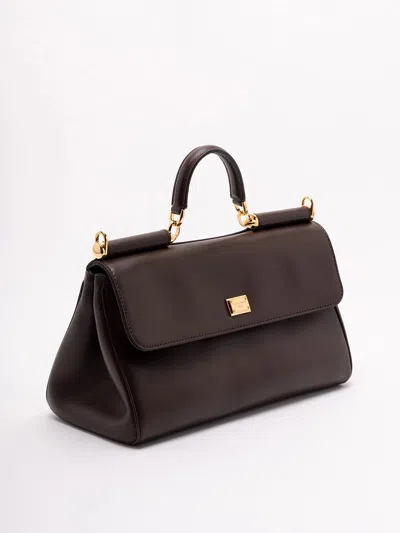 Dolce & Gabbana My Sicily Medium Tote Bag With Handle In Brown