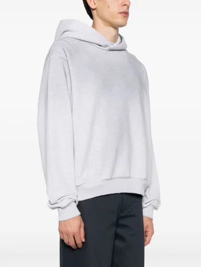 Acne Studios Oversized Grey Hoodie With Relaxed Fit And Bold Detailing In Gray
