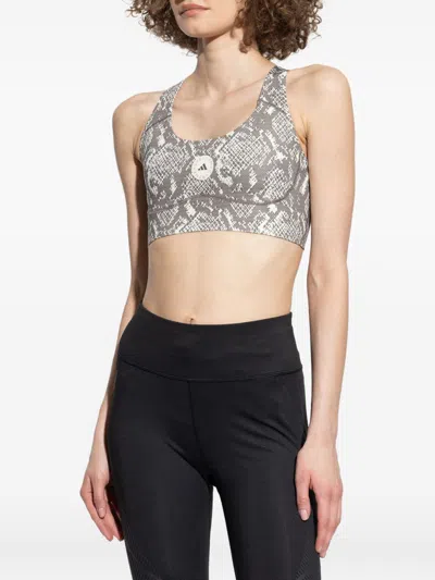 Adidas By Stella Mccartney Printed Gym Bra In Multi