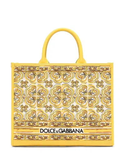 Dolce & Gabbana Women Dg Daily Medium Tote Bag In Yellow
