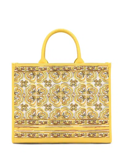 Dolce & Gabbana Women Dg Daily Medium Tote Bag In Yellow