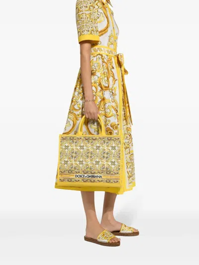Dolce & Gabbana Women Dg Daily Medium Tote Bag In Yellow