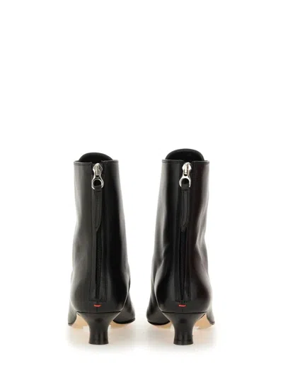 Aeyde 40mm Trixi Lace-up Pointed-toe Boots In Black