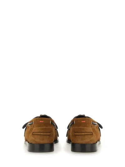 Aeyde Brown Cow Suede Loafers In Brown