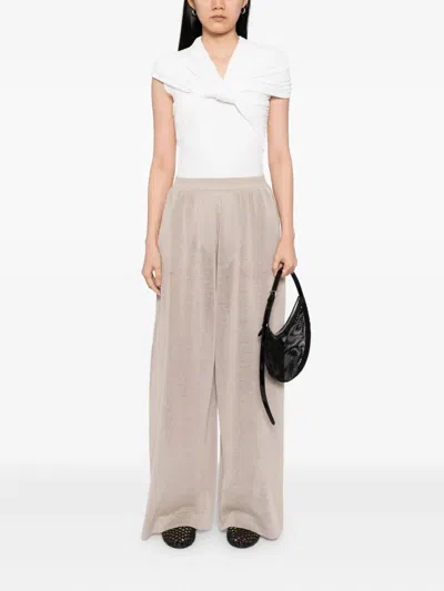 Alaïa Alaia Knit Trousers In Neutral