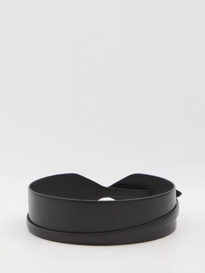 Alaïa Large Calf Leather Belt With Gold-tone Buckle