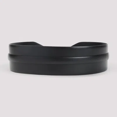 Alaïa Large Calf Leather Belt With Gold-tone Buckle