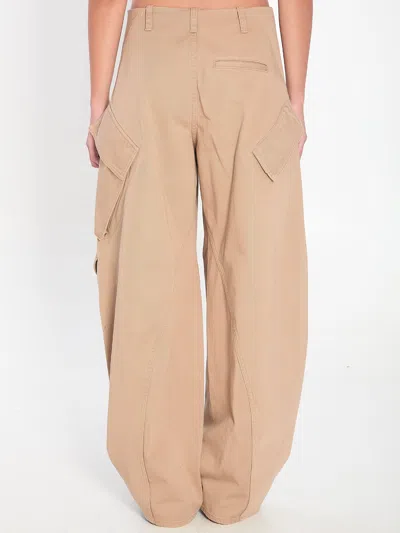 Alaïa Alaia Women Rounded Cargo Trousers In Neutral