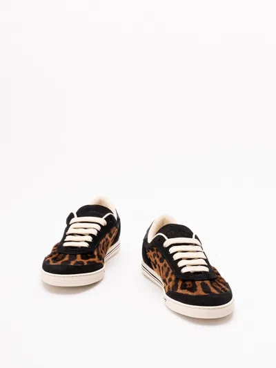 Dolce & Gabbana Saint Tropez Light Leather Sneakers In Multi