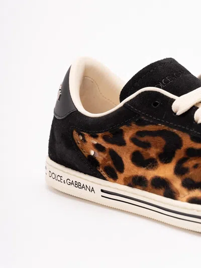 Dolce & Gabbana Saint Tropez Light Leather Sneakers In Multi