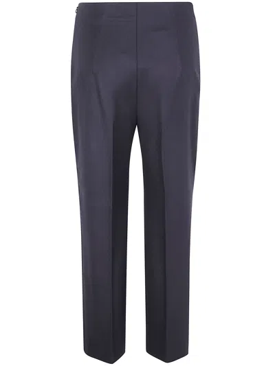 Alberta Ferretti Tailored Trousers With Front Pleats And Pockets In Blue
