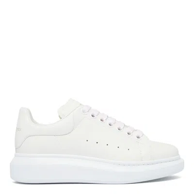 Alexander Mcqueen Women Leather Upper And Rubber Sole Sneaker In White