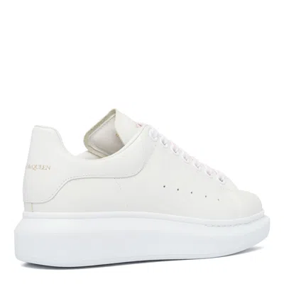 Alexander Mcqueen Women Leather Upper And Rubber Sole Sneaker In White