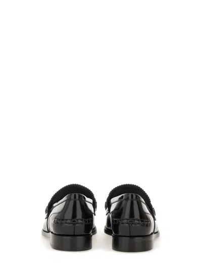 Alexander Wang Glossy Black Loafers With Decorative Strap And Elegant Silhouette In Black