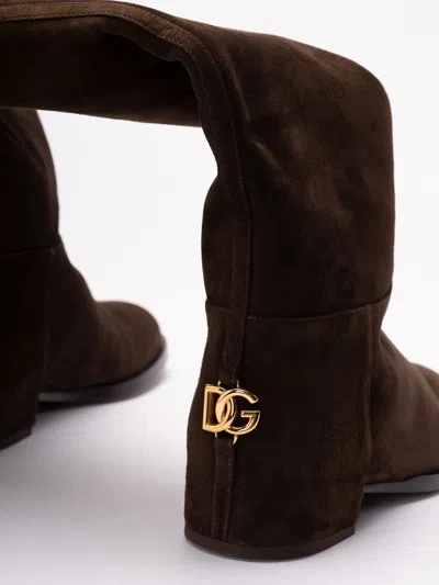 Dolce & Gabbana Women Suede High Boots In Multi