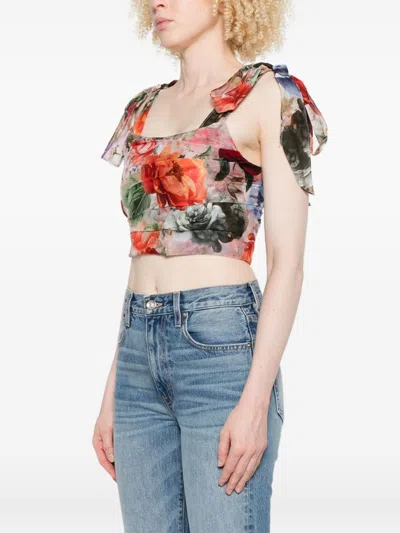 Alice And Olivia Alice + Olivia Haven Bustier Top In Multi