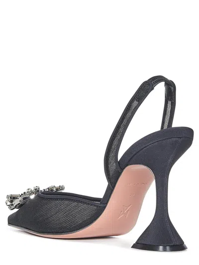 Amina Muaddi Pointed High-heeled Sandals In Black