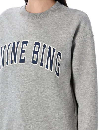 Anine Bing Spencer Printed Cotton-blend Jersey Sweatshirt In Gray