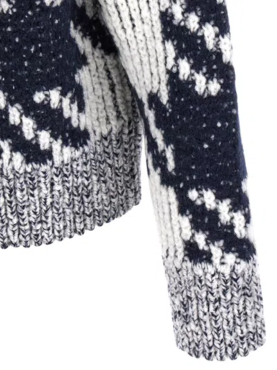 Dries Van Noten Check Wool-blend Sweater In Multi