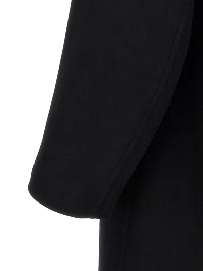 Dries Van Noten Racos 2216 M.w. Wool Double Breasted Coat In Black
