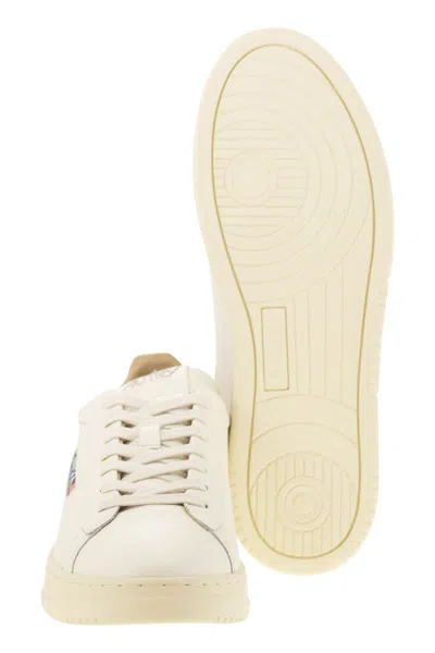 Autry Grey Suede Leather Sneakers In White