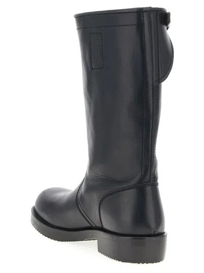 Dries Van Noten Men Biker Boots In Black