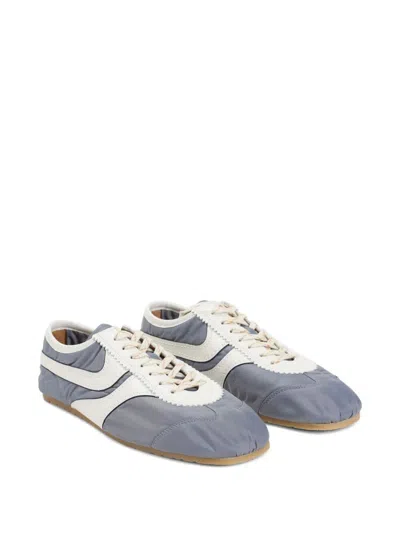 Dries Van Noten Low-profile Blue Sneakers With Contrasting Side Stripes In Blue