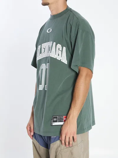 Balenciaga Graphic Print Basketball Short Sleeve T-shirt In Green