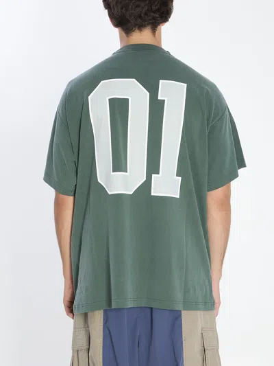 Balenciaga Graphic Print Basketball Short Sleeve T-shirt In Green