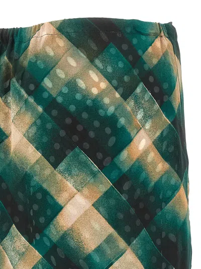 Dries Van Noten Layered Sheer Tie Waist Wrap Trousers In Multi