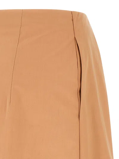 Dries Van Noten High Waist Midi Pleated Skirt In Orange