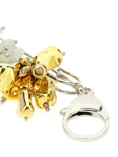 Dries Van Noten Decorative Brooch Featuring Beaded Design In Gold