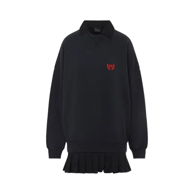 Balenciaga Hybrid Mini Dress In Black